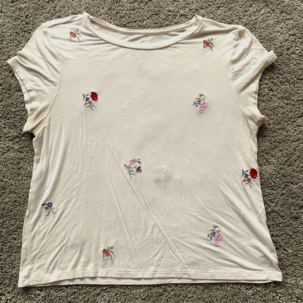 Embroidered Floral Shirt